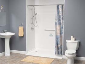 AD Awheelchair shower Bathroom Remodeling photo